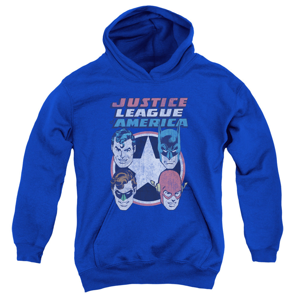 DC Comics 4 Stars Kids Youth Hoodie Royal Officially Licensed