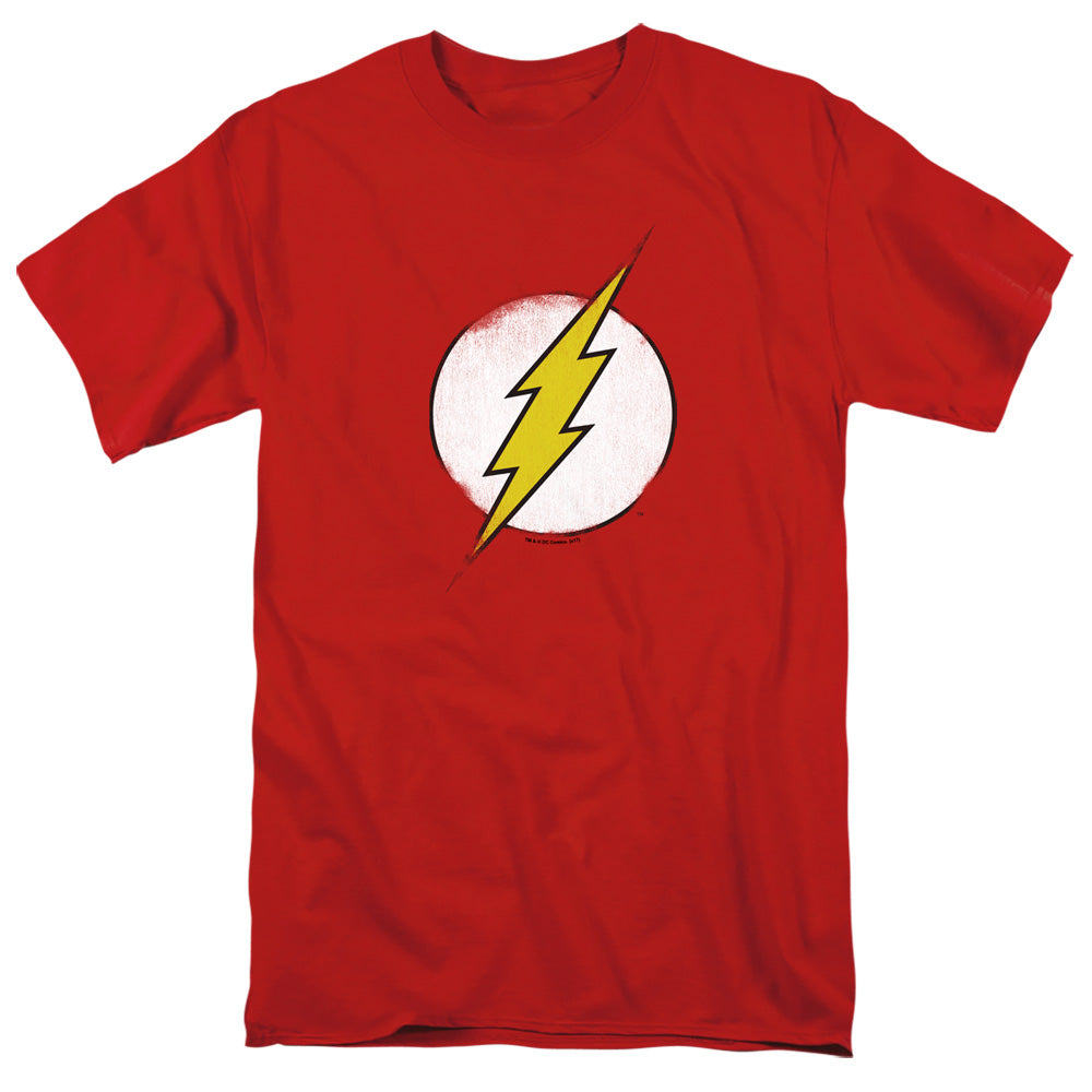 Dc Flash Rough Flash Logo Mens T Shirt Red Officially Licensed