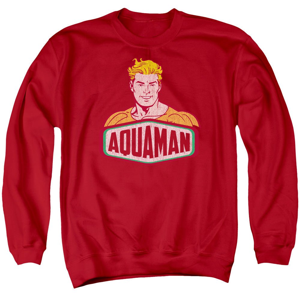 Dco Aquaman Sign Mens Crewneck Sweatshirt Red