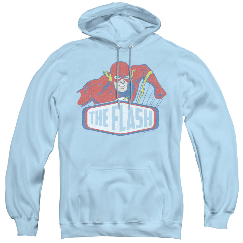 DC Comics Flash Flash Sign Mens Hoodie Light Blue Officially Licensed