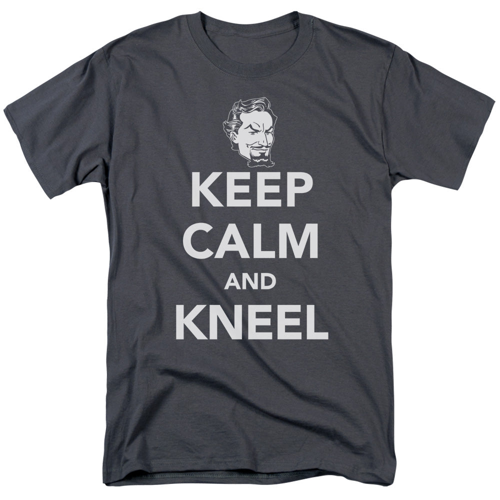 Dc Keep Calm And Kneel Mens T Shirt Charcoal Officially Licensed