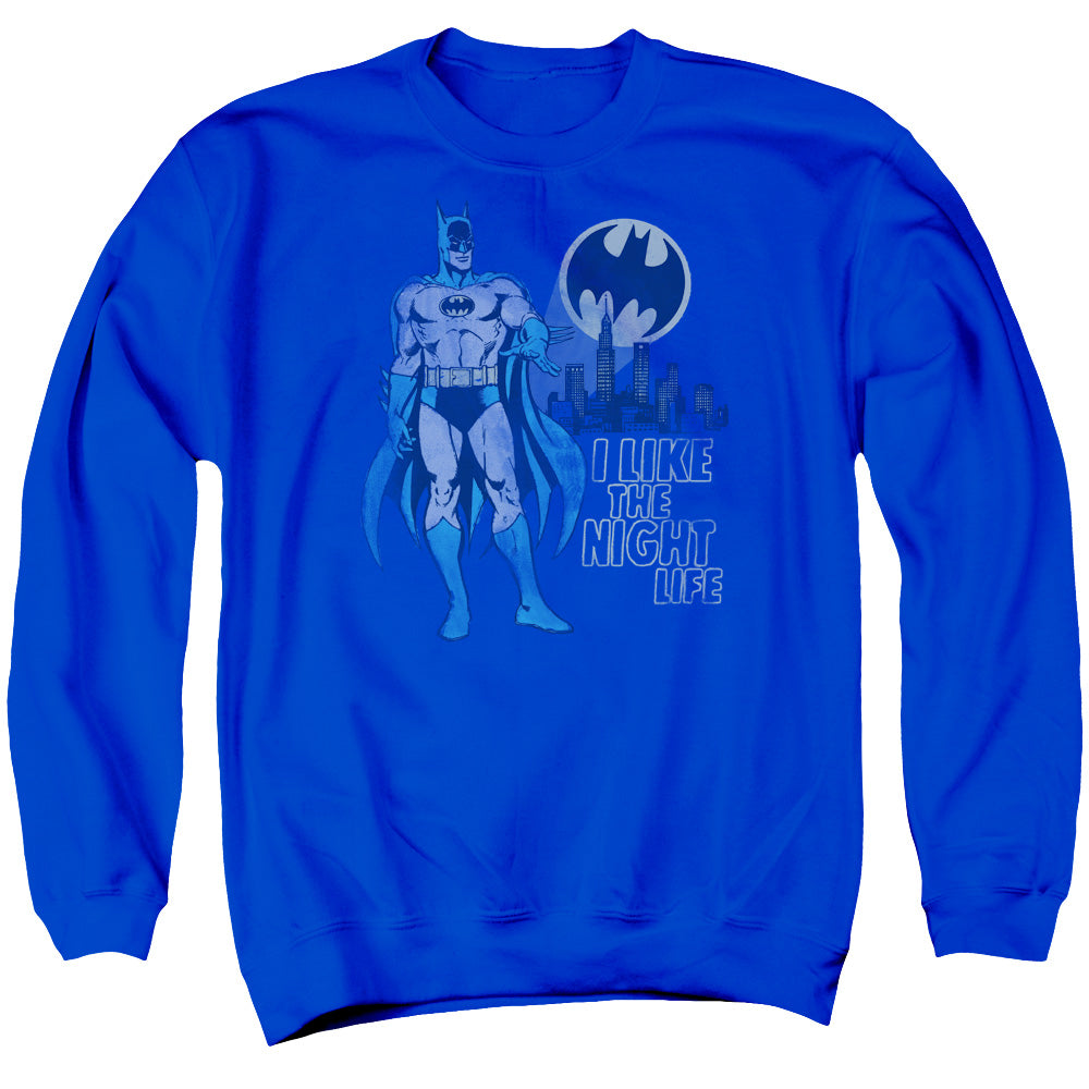 Dc Night Life Mens Crewneck Sweatshirt Royal