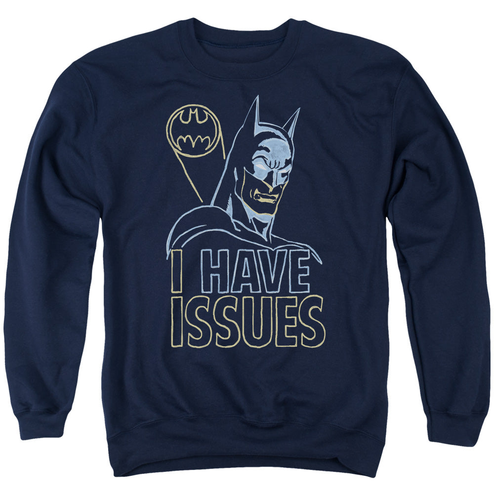 DC Comics Issues Mens Crewneck Sweatshirt Navy Blue Officially Licensed