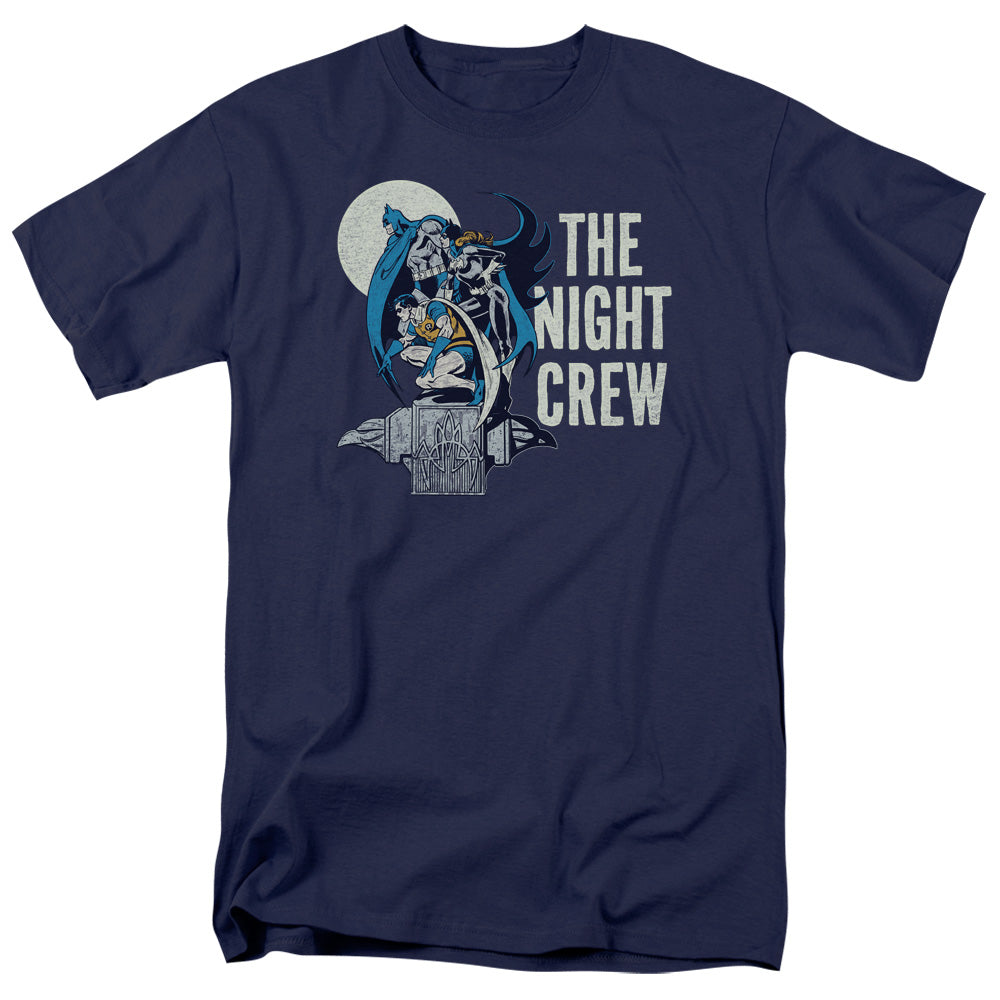 DC Comics Night Crew Mens T Shirt Navy Blue Officially Licensed