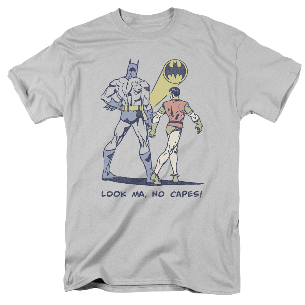 DC Comics No Capes Mens T Shirt Silver Officially Licensed
