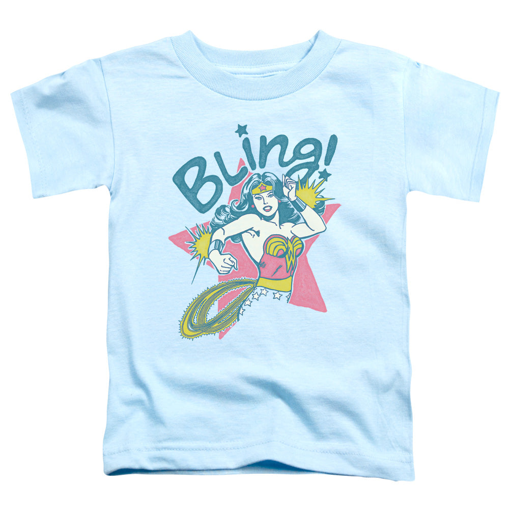 DC Comics Bling Toddler Kids Youth T Shirt Light Blue Officially Licensed