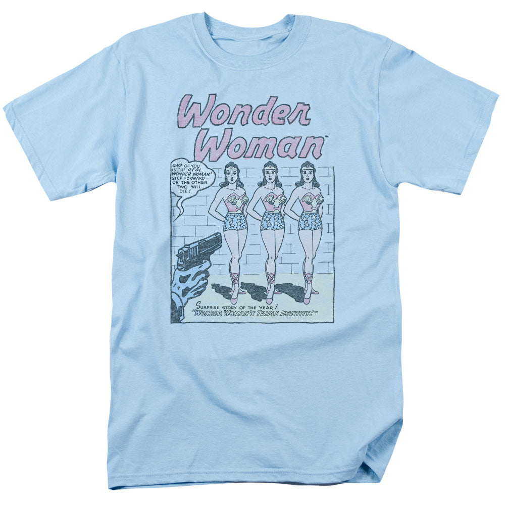 Dc Multiple Ww Mens T Shirt Light Blue Officially Licensed