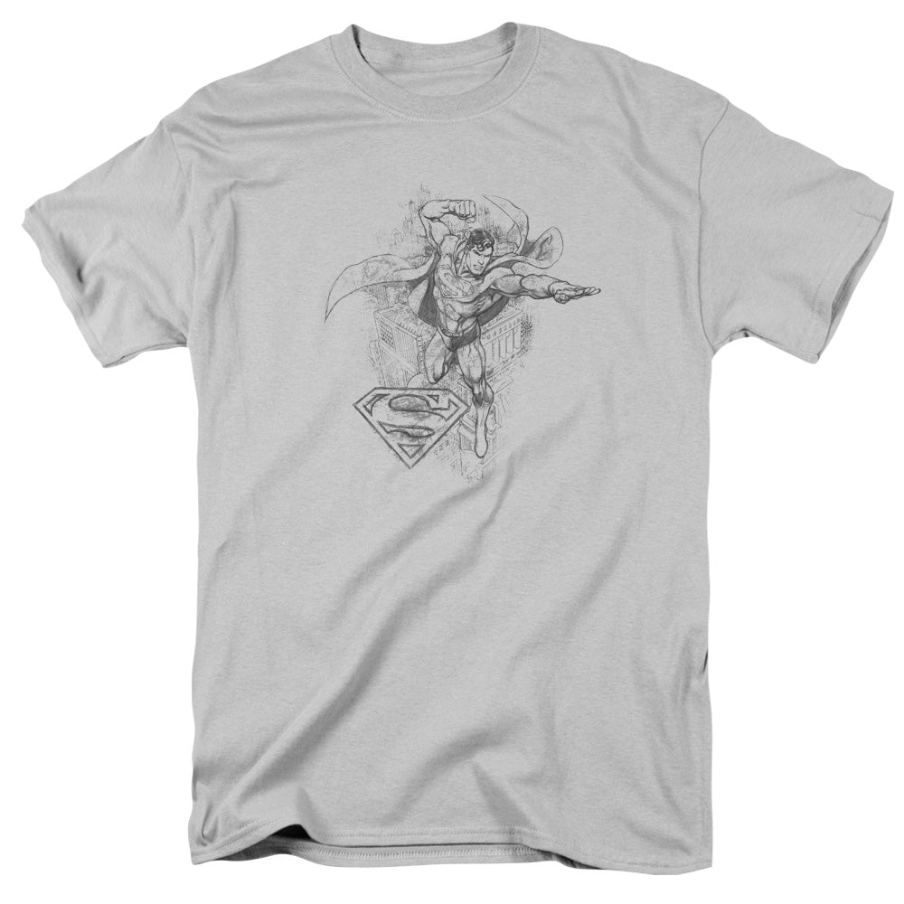 Dc Flying Flex Mens T Shirt Silver Officially Licensed
