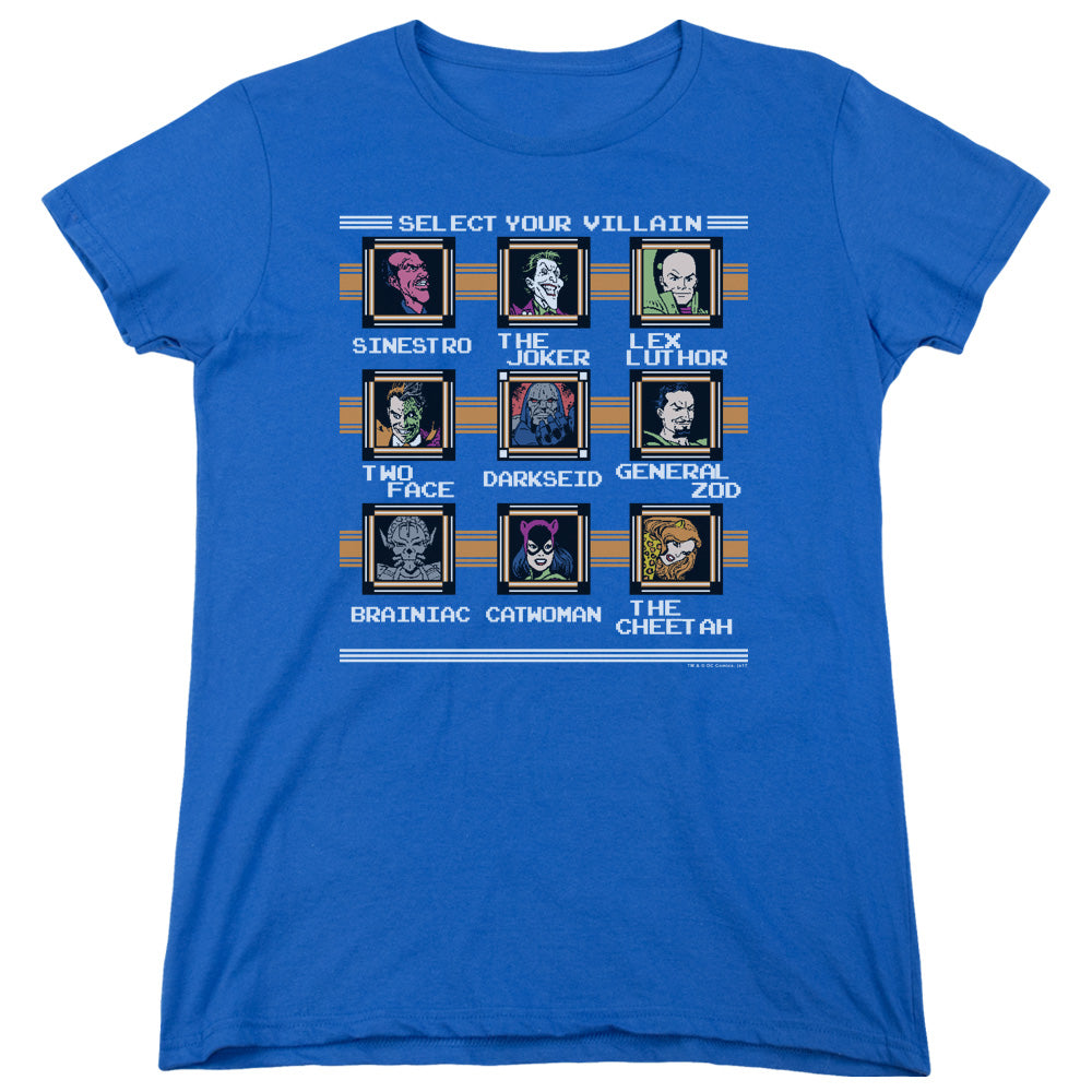 DC Comics Stage Select Womens T Shirt Royal Blue Officially Licensed