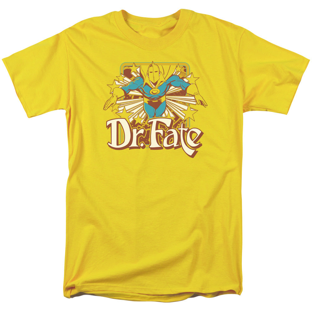 Dc Dr Fate Stars Mens T Shirt Yellow Officially Licensed