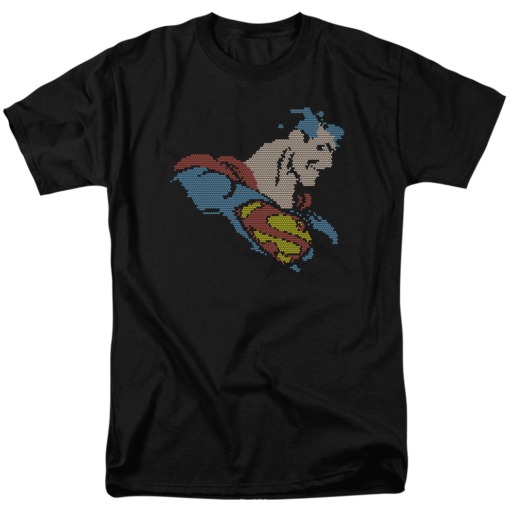 DC Comics Lite Brite Superman Mens T Shirt Black Officially Licensed
