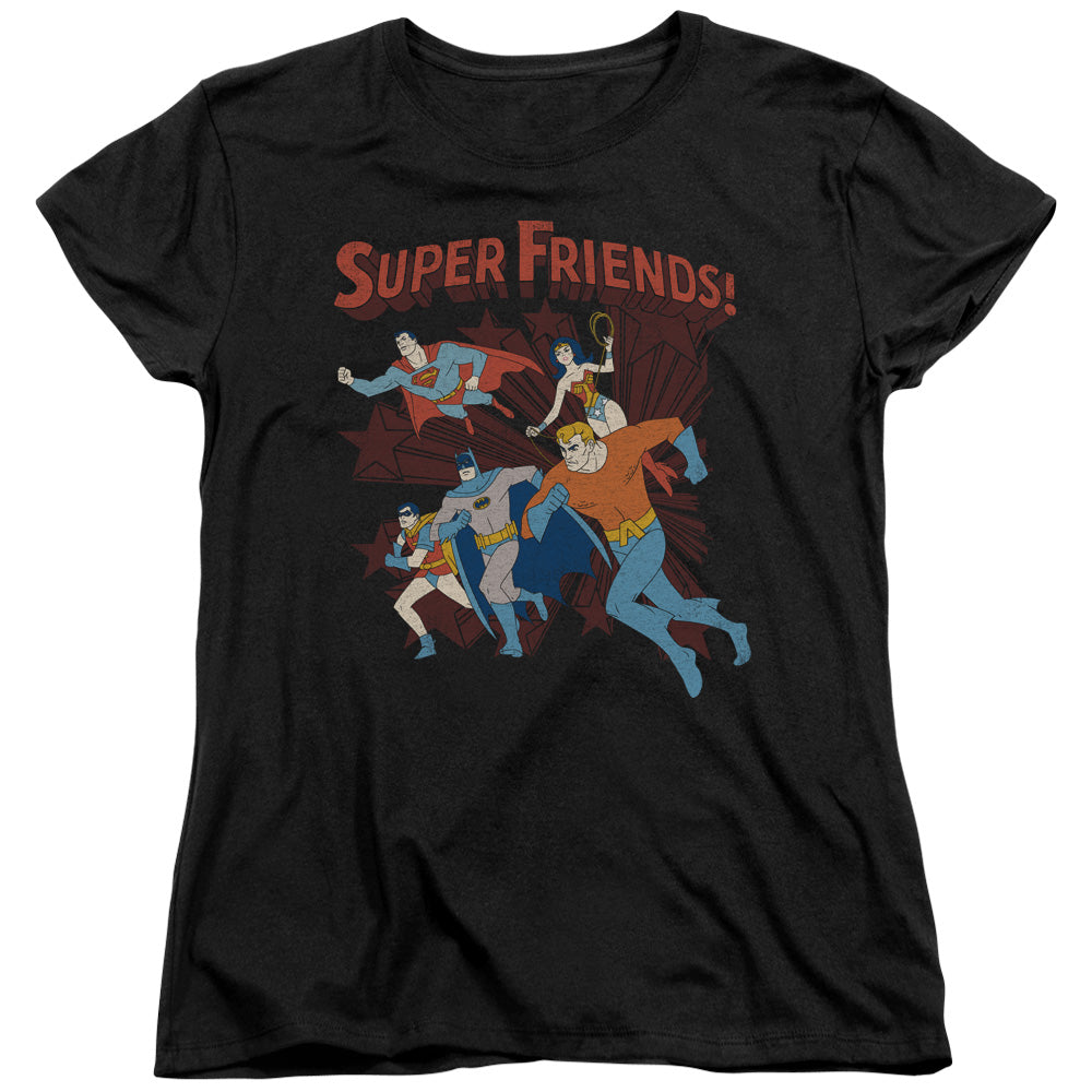 DC Comics Super Running Womens T Shirt Black Officially Licensed