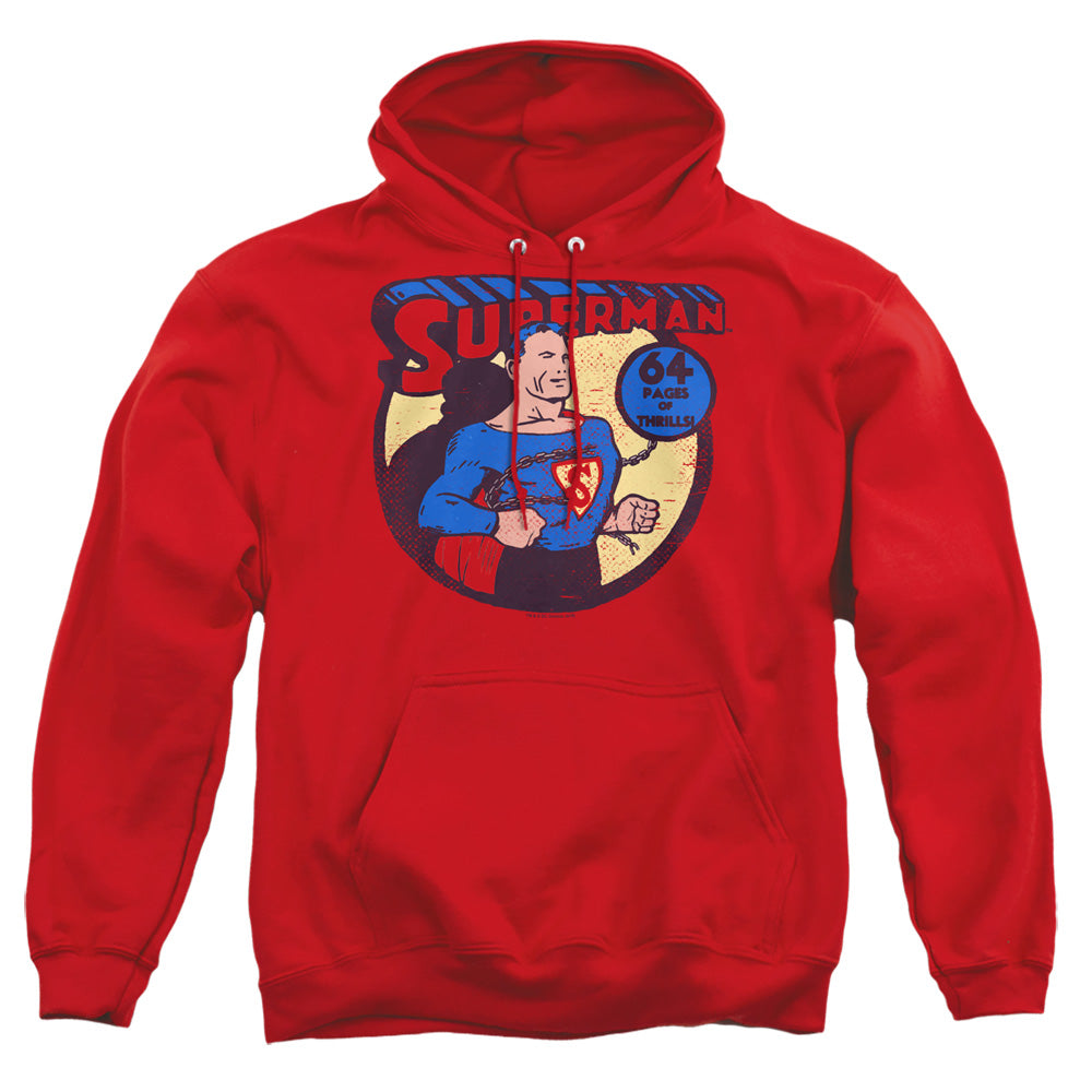 Dc Superman 64 Mens Hoodie Red Officially Licensed