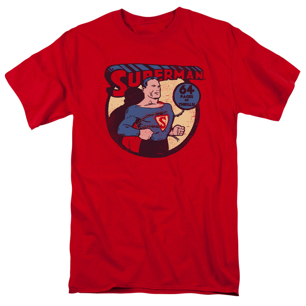 DC Comics Superman 64 Mens T Shirt Red Officially Licensed