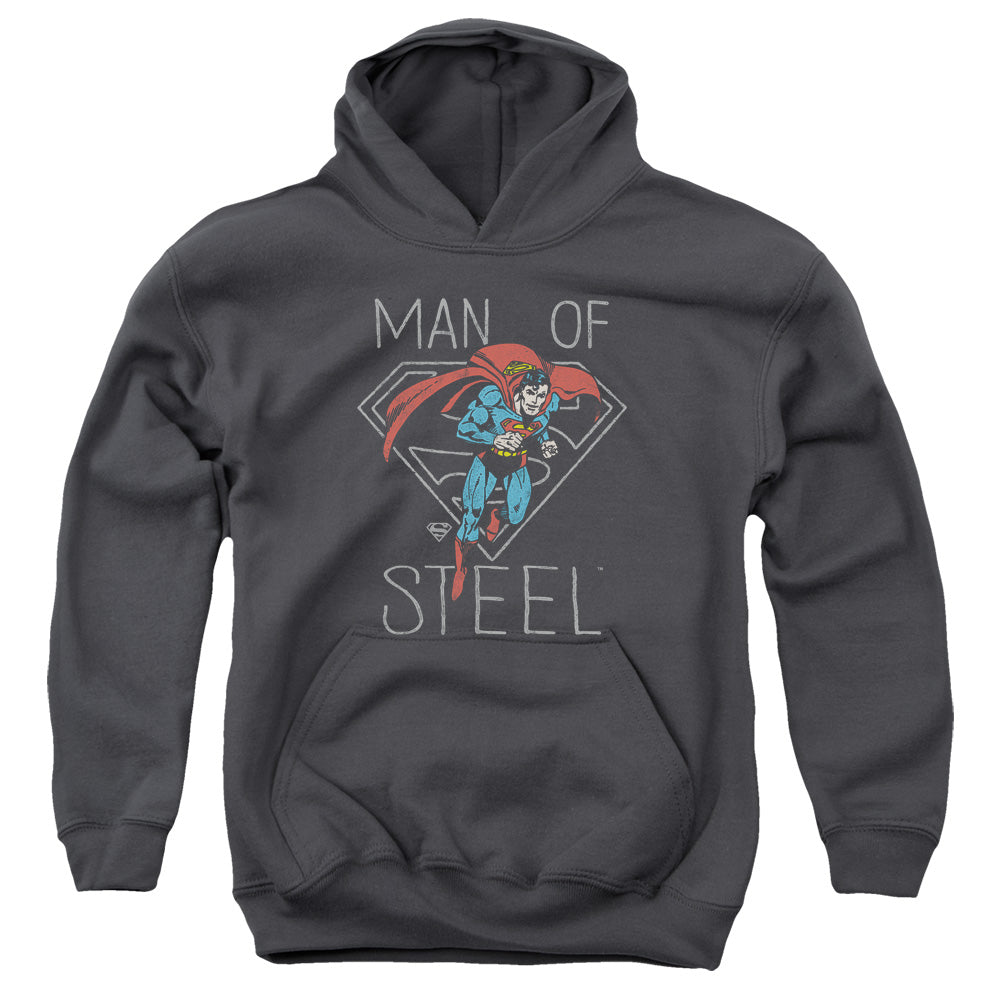 DC Comics Hardened Heart Kids Youth Hoodie Charcoal Officially Licensed
