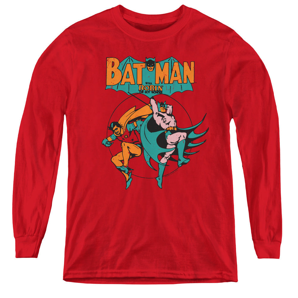 DC Comics Starling Shock Long Sleeve Kids Youth T Shirt Red Officially Licensed