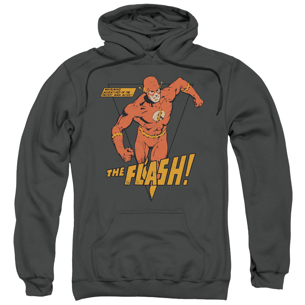 DC Comics Flash Whirlwind Mens Hoodie Charcoal Officially Licensed
