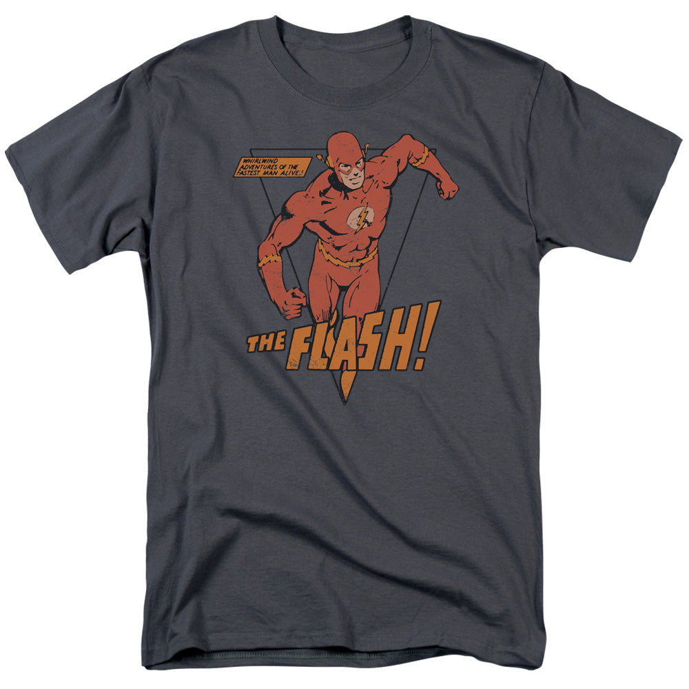 DC Comics Flash Whirlwind Mens T Shirt Charcoal Officially Licensed