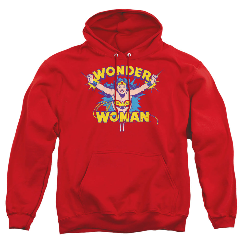 Dc Flying Through Mens Hoodie Red Officially Licensed