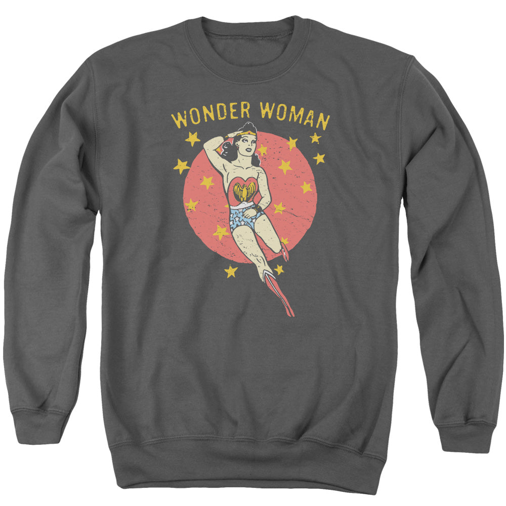 Dc Wonder Circle Mens Crewneck Sweatshirt Charcoal