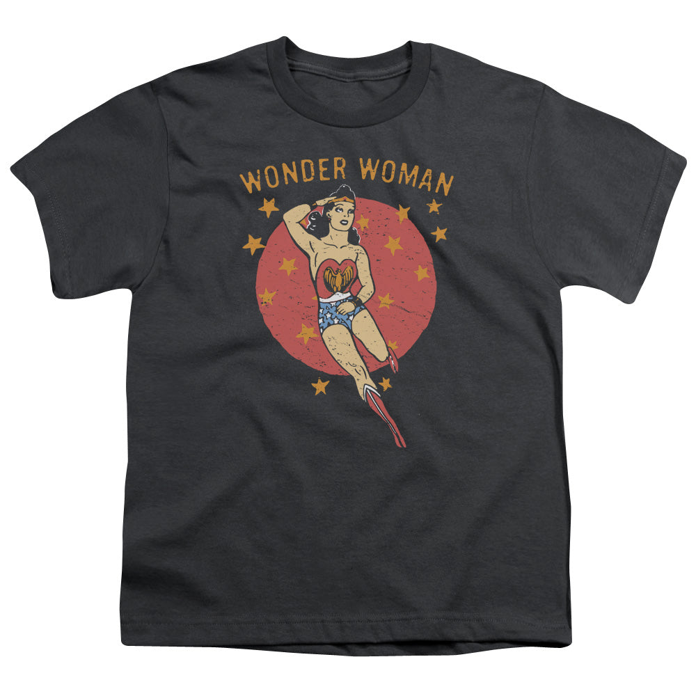 DC Comics Wonder Circle Kids Youth T Shirt Charcoal Officially Licensed