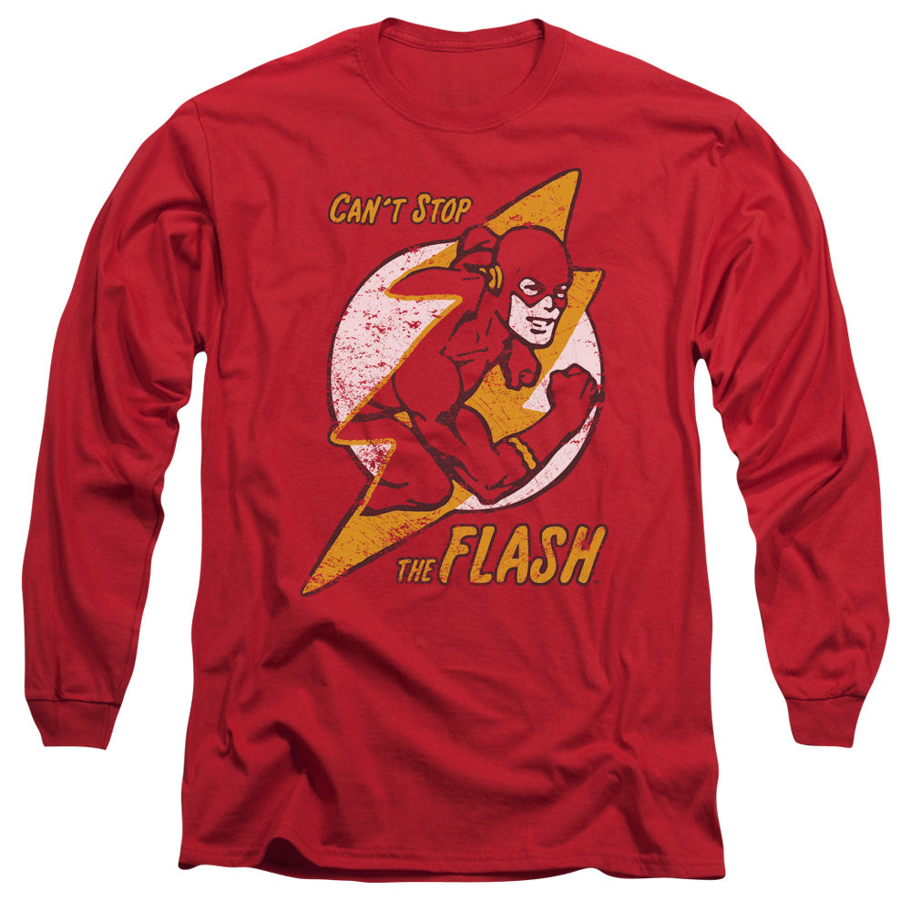Dc Flash Flash Bolt Mens Long Sleeve Shirt Red Officially Licensed