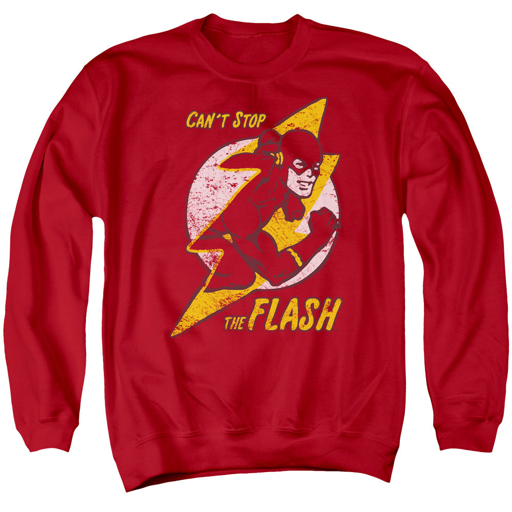 Dc Flash Flash Bolt Mens Crewneck Sweatshirt Red Officially Licensed