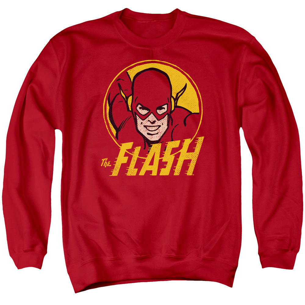 DC Comics Flash Flash Circle Mens Crewneck Sweatshirt Red Officially Licensed