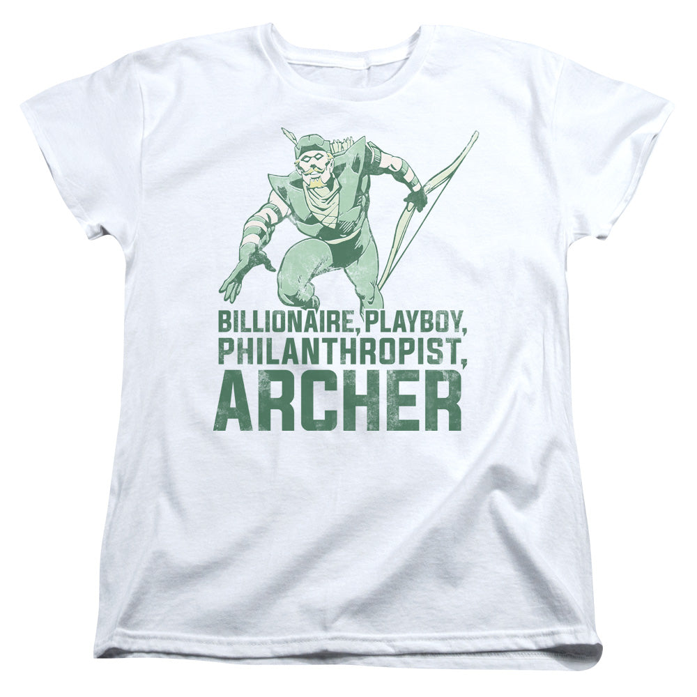 DC Comics Archer Womens T Shirt White Officially Licensed