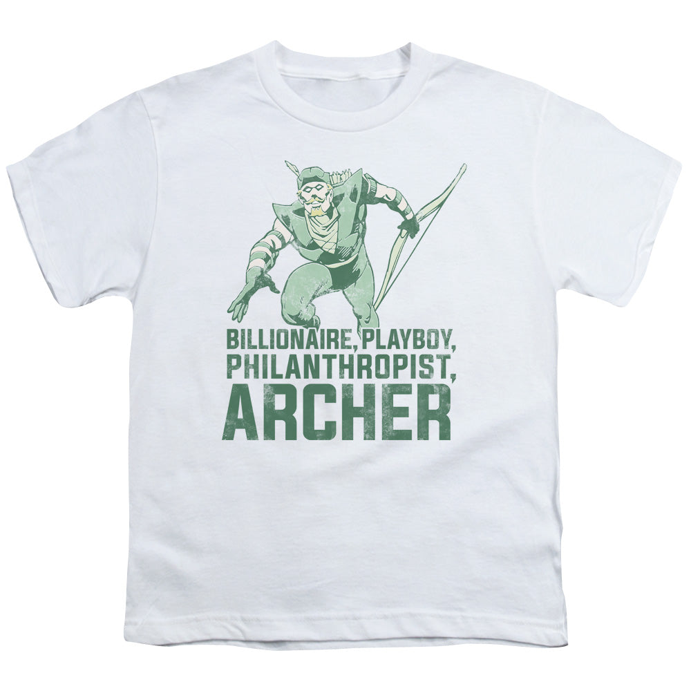 DC Comics Archer Kids Youth T Shirt White Officially Licensed