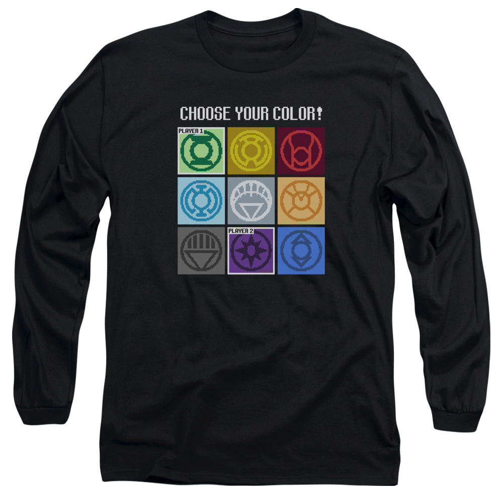 Dc Choose Your Color Mens Long Sleeve Shirt Black Officially Licensed