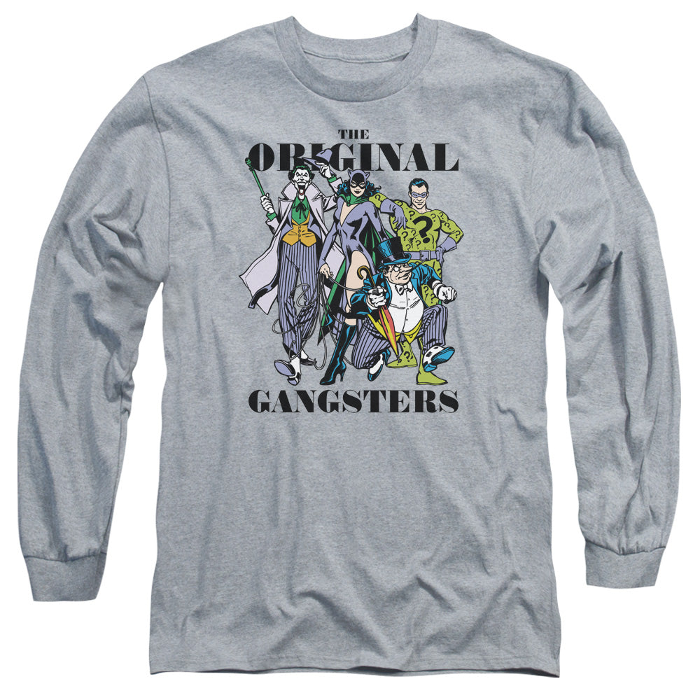 Dc Original Gangsters Mens Long Sleeve Shirt Athletic Heather Officially Licensed