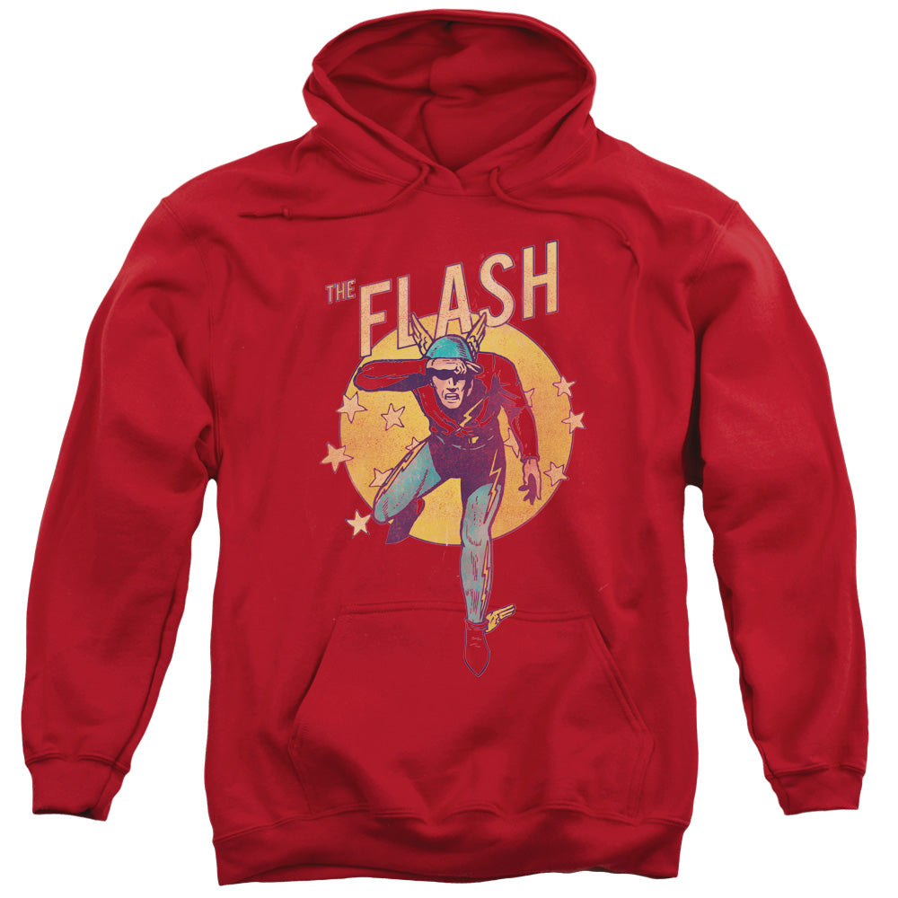 DC Comics Flash Circle & Stars Mens Hoodie Red Officially Licensed