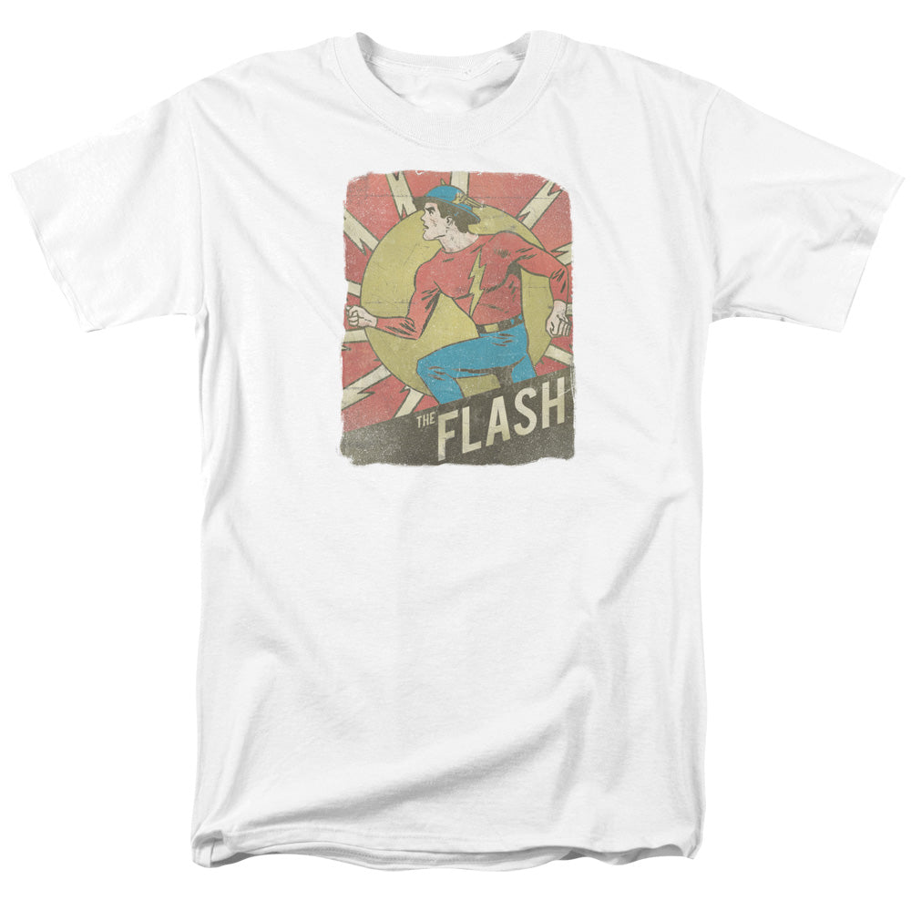 Dc Flash Tattered Poster Mens T Shirt White Officially Licensed