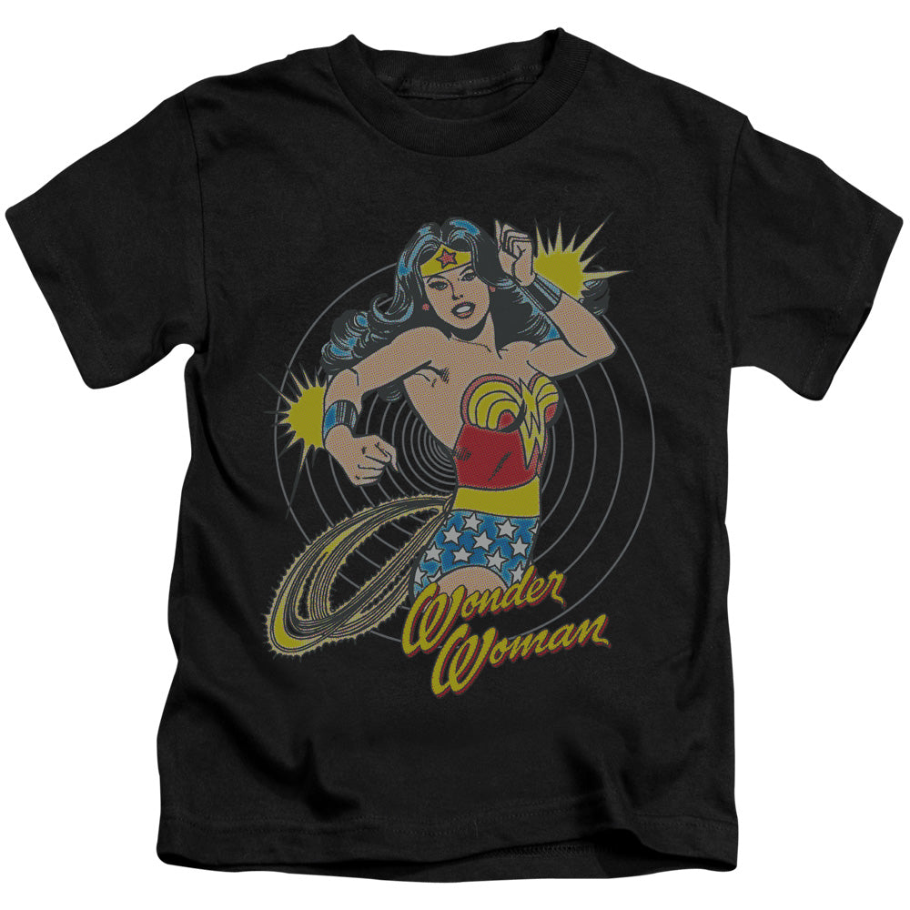 DC Comics Spinning Juvenile Kids Youth T Shirt Black Officially Licensed