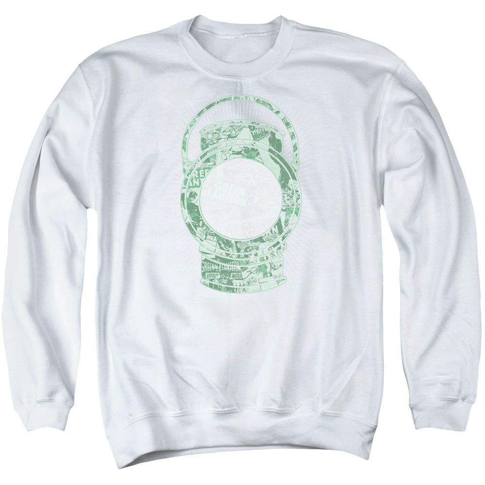 Dc Lantern Cover Mens Crewneck Sweatshirt White