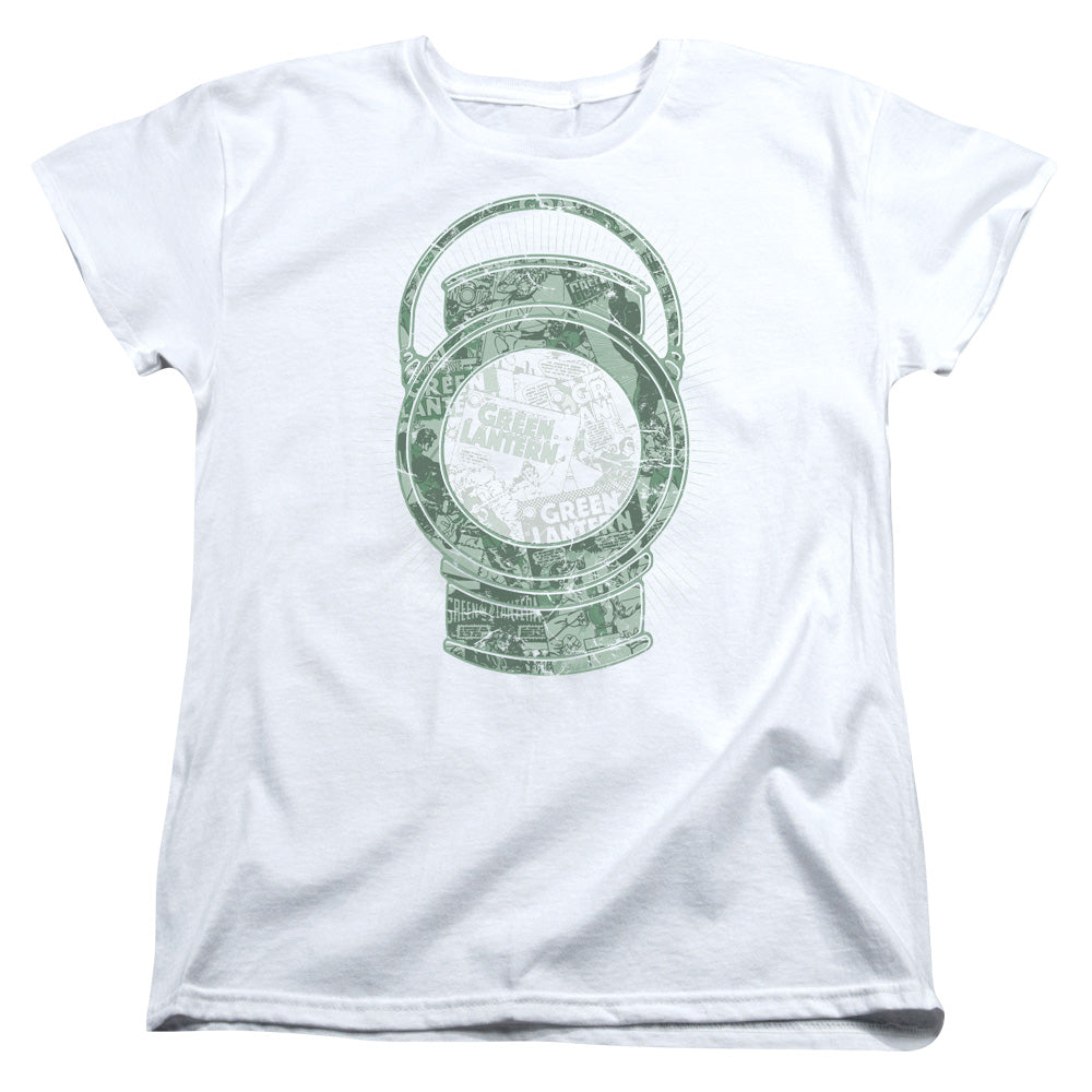 DC Comics Lantern Cover Womens T Shirt White Officially Licensed
