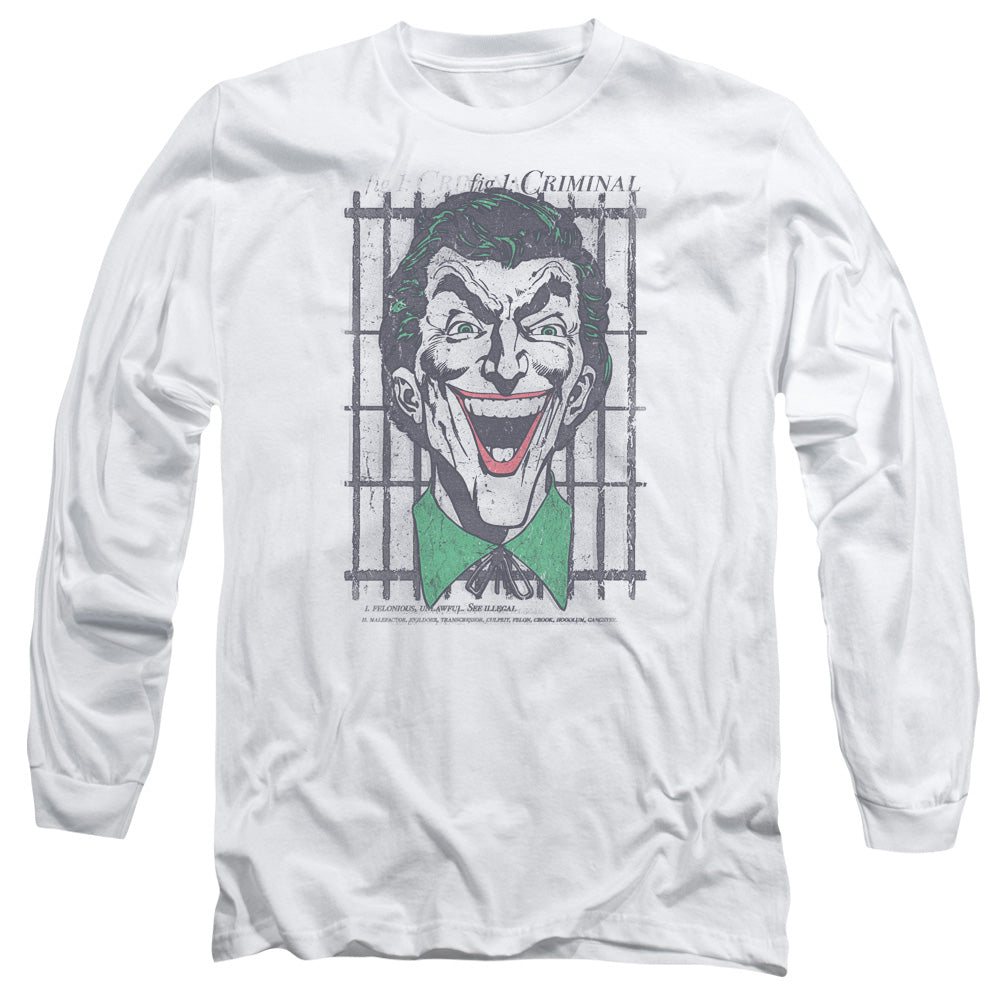 Dc Criminal Mens Long Sleeve Shirt White Officially Licensed