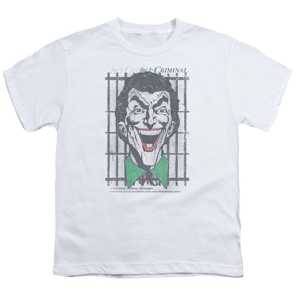 DC Comics Criminal Kids Youth T Shirt White Officially Licensed