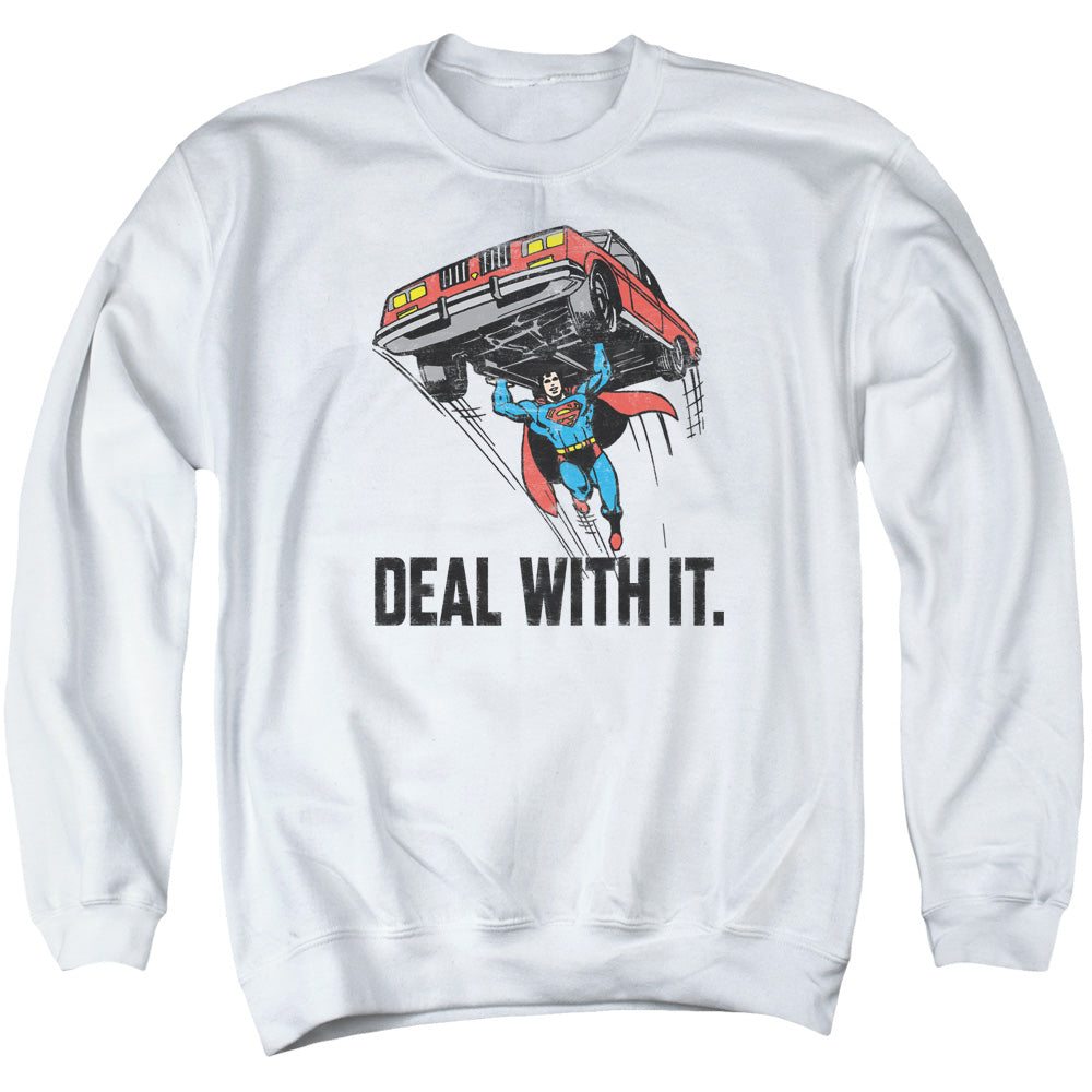 Dco Deal With It Mens Crewneck Sweatshirt White