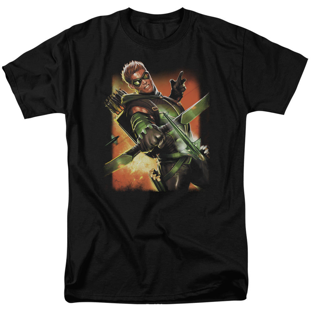 Justice League Of America Green Arrow #1 Mens T Shirt Black Officially Licensed