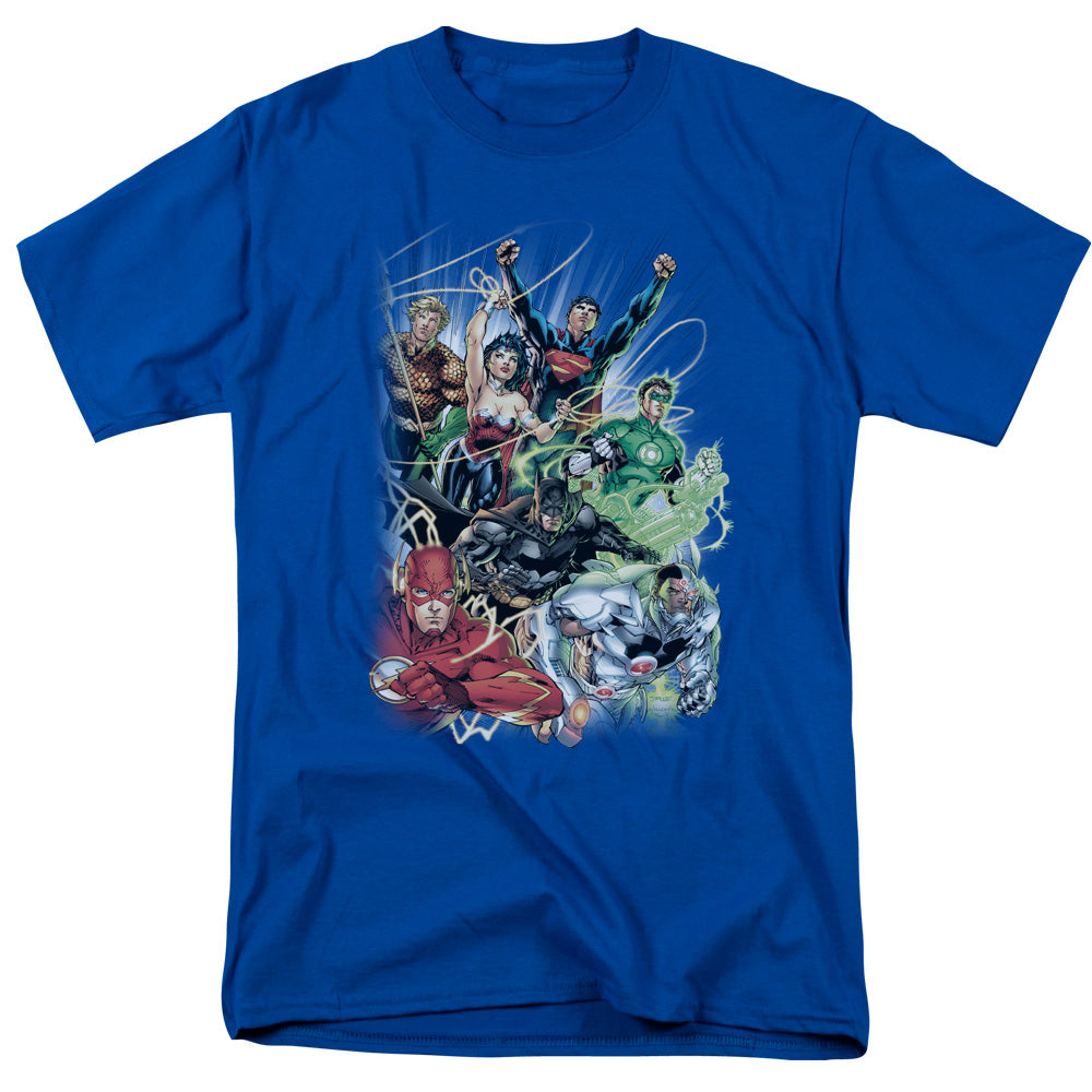 Justice League Of America Justice League #1 Mens T Shirt Royal Officially Licensed