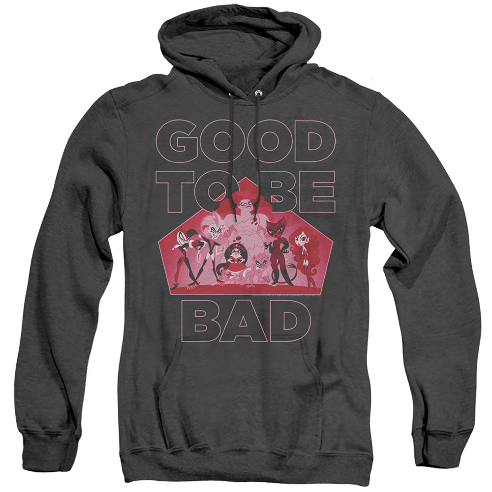 Dc Superhero Girls Good To Be Bad Heather Mens Hoodie Black Officially Licensed
