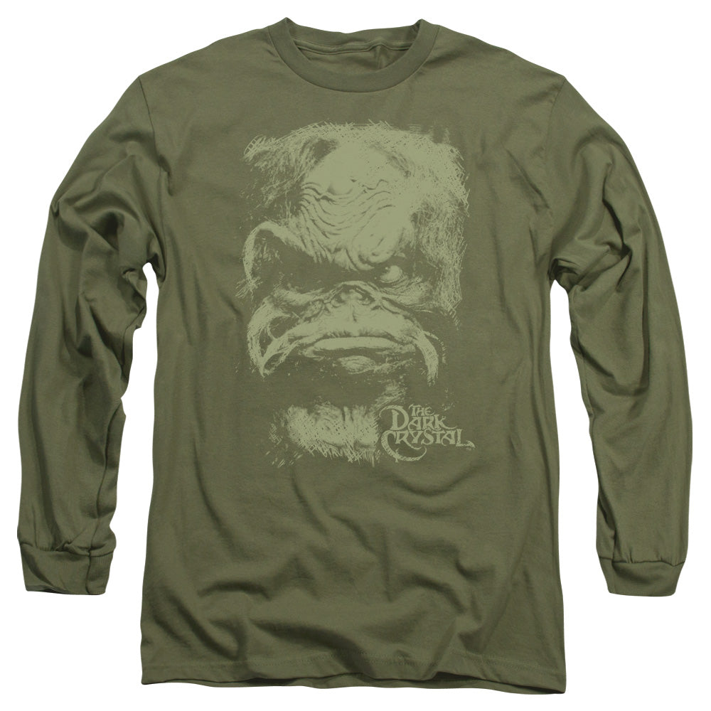 The Dark Crystal Aughra Mens Long Sleeve Shirt Military Green Officially Licensed