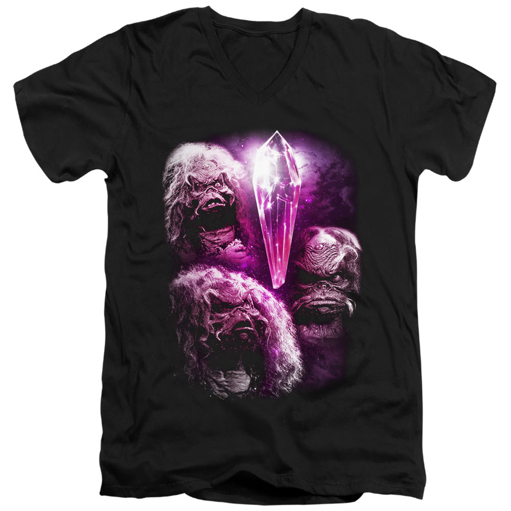 The Dark Crystal Howling Mens Slim Fit V-Neck T Shirt Black Officially Licensed