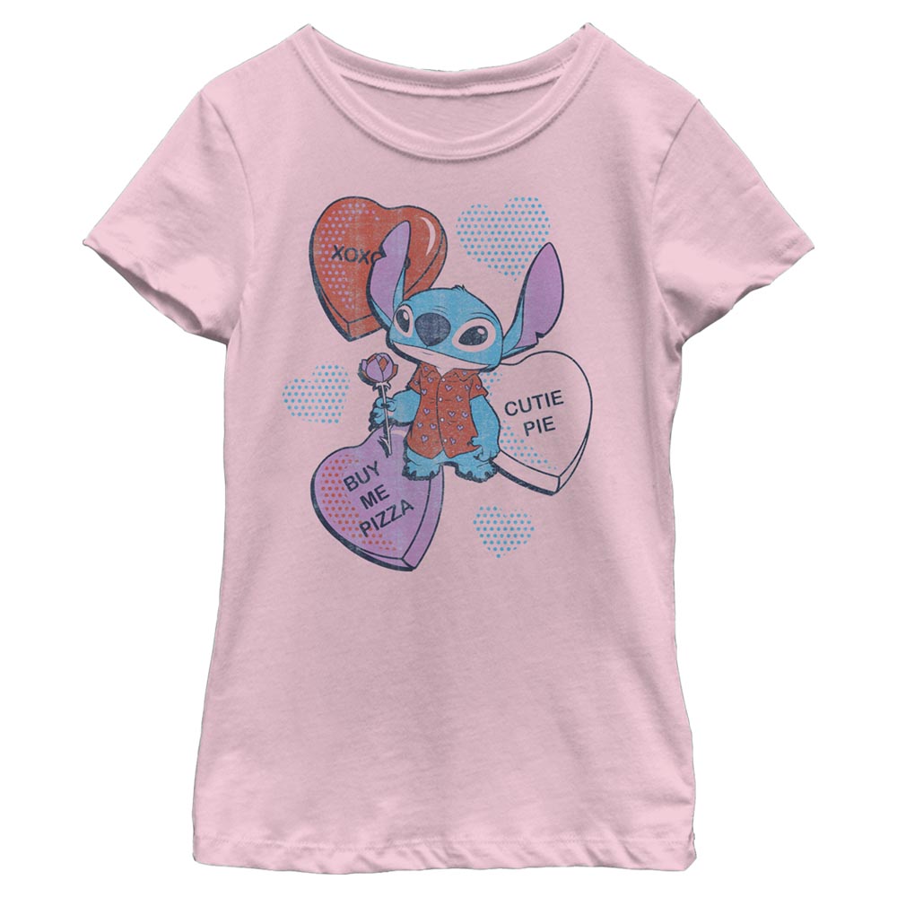 Disney Heart Pizza Girls Kids T Shirt