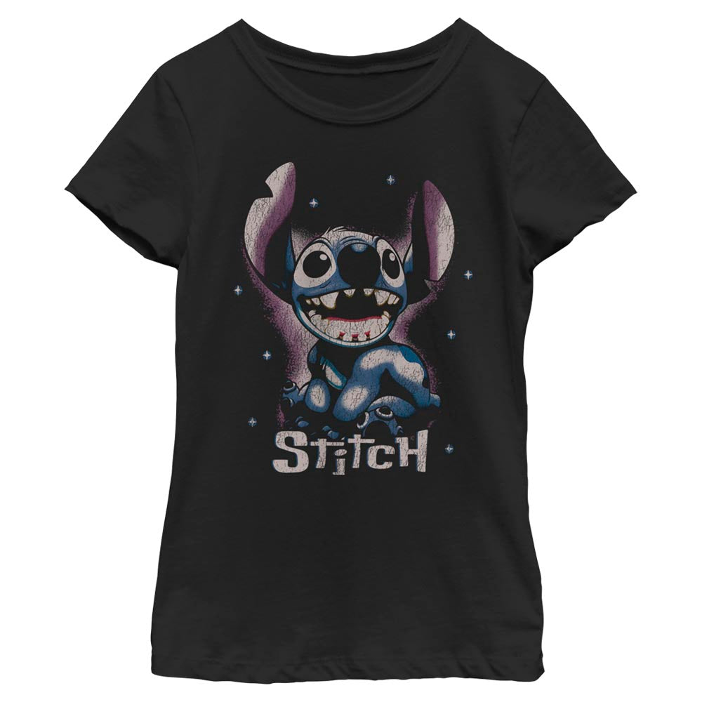 Disney Dark Stitch Girls Kids T Shirt
