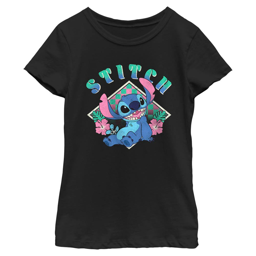 Disney Stitch Diamond Girls Kids T Shirt