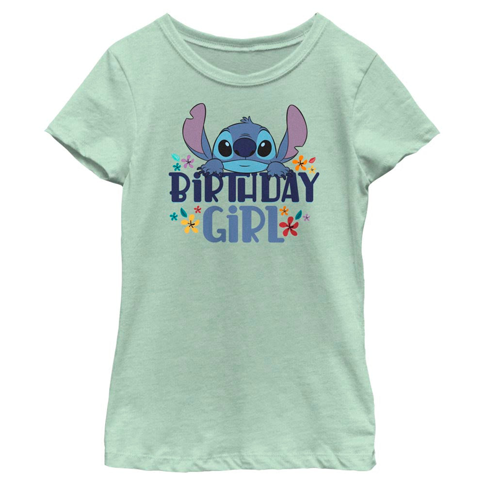 Disney Bday Girl Stitch Girls Kids T Shirt