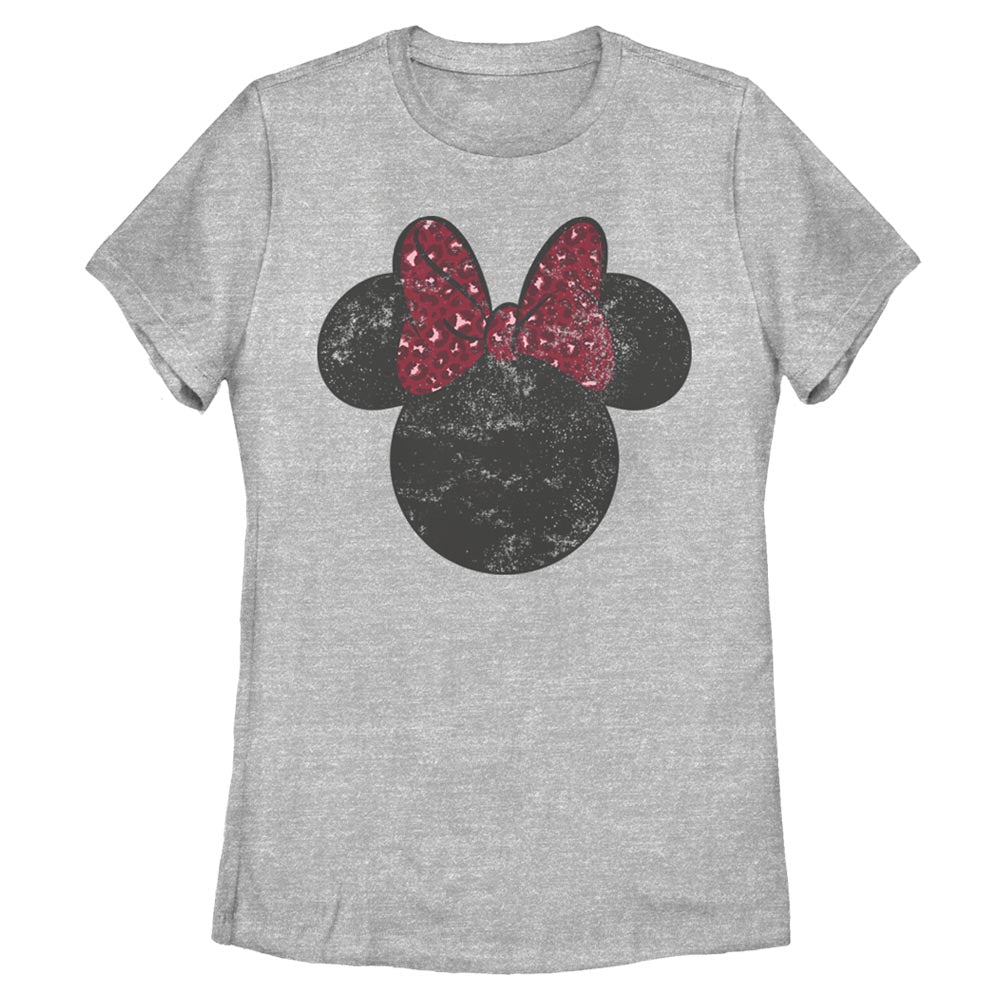 Disney Minnie Leopard Bow Womens T Shirt